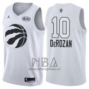 Camiseta All Star 2018 Toronto Raptors DeMar DeRozan NO 10 Blanco