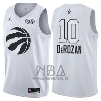 Camiseta All Star 2018 Toronto Raptors DeMar DeRozan NO 10 Blanco