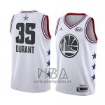 Camiseta All Star 2019 Golden State Warriors Kevin Durant NO 35 Blanco