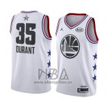 Camiseta All Star 2019 Golden State Warriors Kevin Durant NO 35 Blanco
