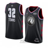 Camiseta All Star 2019 Minnesota Timberwolves Karl Anthony Towns NO 32 Negro