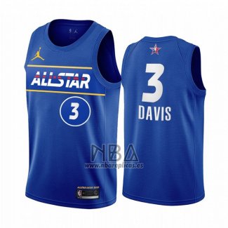 Camiseta All Star 2021 Los Angeles Lakers Anthony Davis NO 3 Azul