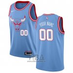 Camiseta Chicago Bulls Ciudad Personalizada Azul