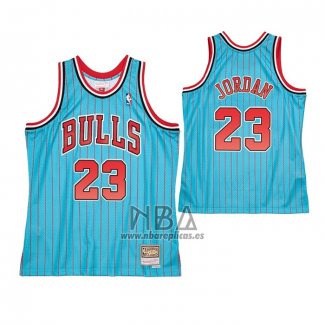 Camiseta Chicago Bulls Michael Jordan NO 23 Mitchell & Ness 1995-96 Azul