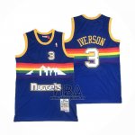Camiseta Denver Nuggets Allen Iverson NO 3 Mitchell & Ness 2006-07 Azul