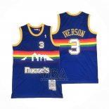 Camiseta Denver Nuggets Allen Iverson NO 3 Mitchell & Ness 2006-07 Azul
