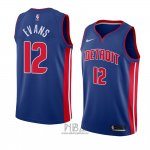 Camiseta Detroit Pistons Keenan Evans NO 12 Icon 2018 Azul
