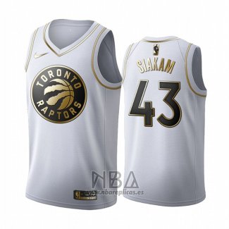 Camiseta Golden Edition Toronto Raptors Pascal Siakam NO 43 Blanco
