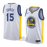 Camiseta Golden State Warriors Damian Jones NO 15 Association 2018 Blanco