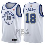 Camiseta Golden State Warriors Omri Casspi NO 18 Hardwood Classic 2017-18 Blanco