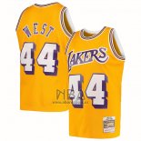 Camiseta Los Angeles Lakers Jerry West NO 44 Mitchell & Ness 1971-72 Amarillo