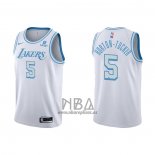 Camiseta Los Angeles Lakers Talen Horton-Tucker NO 5 Ciudad 2021-22 Blanco