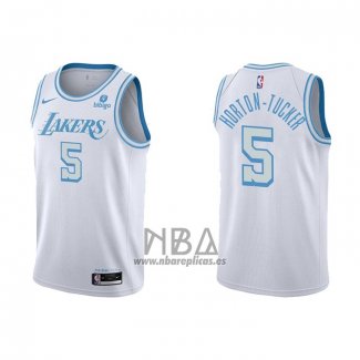 Camiseta Los Angeles Lakers Talen Horton-Tucker NO 5 Ciudad 2021-22 Blanco