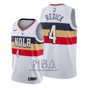 Camiseta New Orleans Pelicans J.j. Redick NO 4 Ciudad Blanco