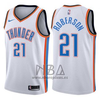 Camiseta Oklahoma City Thunder Andre Roberson NO 21 Swingman Association 2017-18 Blanco