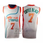 Camiseta Pelicula Flint Tropscs Coffee Black NO 7 Blanco