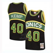 Camiseta Seattle SuperSonics Shawn Kemp NO 40 Mitchell & Ness 1994-95 Negro