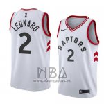 Camiseta Toronto Raptors Kawhi Leonard NO 2 Association 2017-18 Blanco