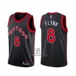 Camiseta Toronto Raptors Malachi Flynn NO 8 Statement 2020-21 Negro