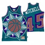 Camiseta Utah Jazz Donovan Mitchell NO 45 Mitchell & Ness Big Face Azul