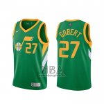 Camiseta Utah Jazz Rudy Gobert NO 27 Earned 2020-21 Verde