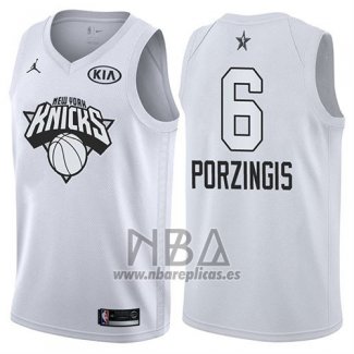Camiseta All Star 2018 New York Knicks Kristaps Porzingis NO 6 Blanco