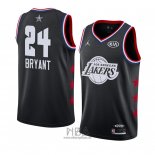 Camiseta All Star 2019 Los Angeles Lakers Kobe Bryant NO 24 Negro
