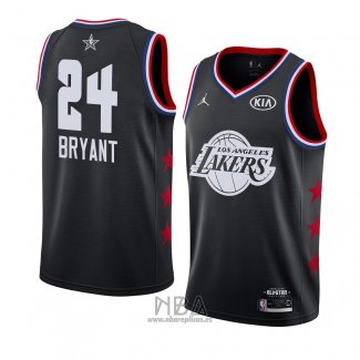 Camiseta All Star 2019 Los Angeles Lakers Kobe Bryant NO 24 Negro