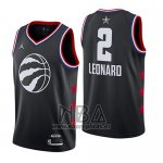 Camiseta All Star 2019 Toronto Raptors Kawhi Leonard NO 2 Negro