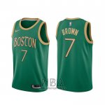 Camiseta Boston Celtics Jaylen Brown NO 7 Ciudad 2019-20 Verde