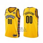 Camiseta Brooklyn Nets Personalizada Ciudad 2020-21 Amarillo