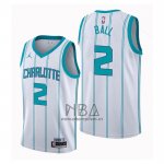 Camiseta Charlotte Hornets LaMelo Ball NO 2 Hardwood Classics 2020-21 Blanco