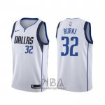 Camiseta Dallas Mavericks Trey Burke NO 32 Association 2020 Blanco