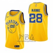 Camiseta Golden State Warriors Alfonzo Mckinnie NO 28 Hardwood Classic 2018-19 Amarillo