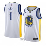 Camiseta Golden State Warriors Damion Lee NO 1 Association 2018 Blanco
