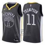 Camiseta Golden State Warriors Klay Thompson NO 11 Statement 2017-18 Negro