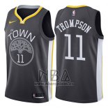 Camiseta Golden State Warriors Klay Thompson NO 11 Statement 2017-18 Negro