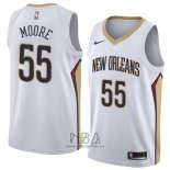 Camiseta New Orleans Pelicans E'twaun Moore NO 55 Association 2018 Blanco