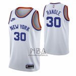 Camiseta New York Knicks Julius Randle NO 30 75th Anniversary Blanco