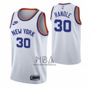 Camiseta New York Knicks Julius Randle NO 30 75th Anniversary Blanco