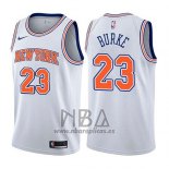Camiseta New York Knicks Trey Burke NO 23 Statehombret 2017-18 Blanco