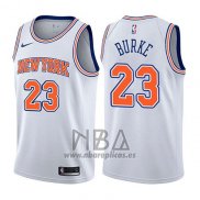 Camiseta New York Knicks Trey Burke NO 23 Statehombret 2017-18 Blanco