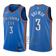 Camiseta Oklahoma City Thunder Corey Brewer NO 3 Icon 2017-18 Azul