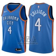 Camiseta Oklahoma City Thunder Nick Collison NO 4 Swingman Icon 2017-18 Azul