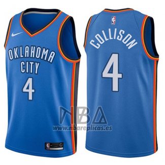Camiseta Oklahoma City Thunder Nick Collison NO 4 Swingman Icon 2017-18 Azul