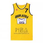 Camiseta Pelicula Jugoplastika Kukoc NO 7 Amarillo