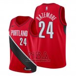 Camiseta Portland Trail Blazers Kent Bazemore NO 24 Statement Edition Rojo Negro
