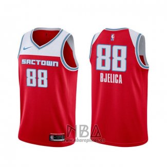 Camiseta Sacramento Kings Nemanja Bjelica NO 88 Ciudad 2019-20 Rojo