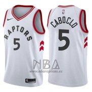 Camiseta Toronto Raptors Bruno Caboclo NO 5 Association 2017-18 Blanco