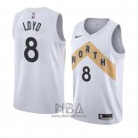 Camiseta Toronto Raptors Jordan Loyd NO 8 Ciudad 2018 Blanco
